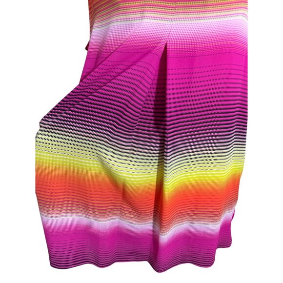 Worthington Size M Womens Sleeveless Multicolor Striped V-Neck Blouse Summer - Picture 6 of 10